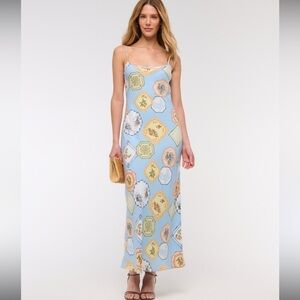 Blue Stamp Dress | Abercrombie & Fitch